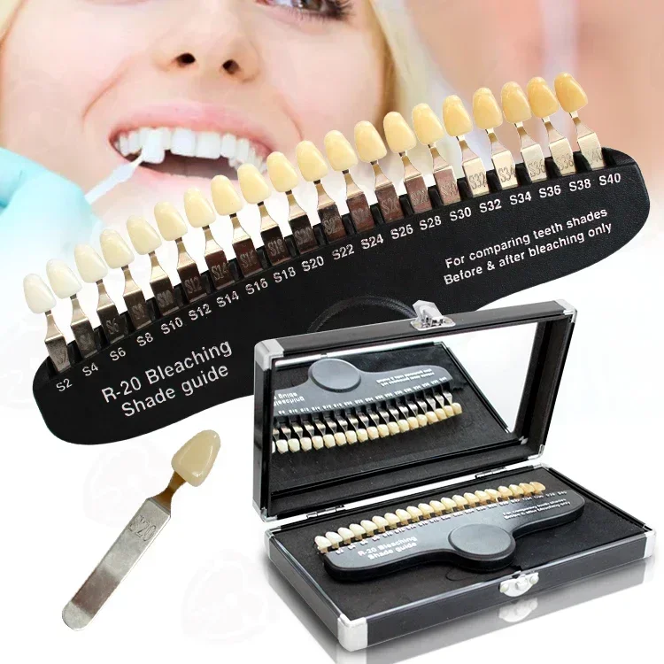 Teeth Whitening Shade Guide - Blanchissements dentaires professionnels, Guides d'ombre/20 couleurs,