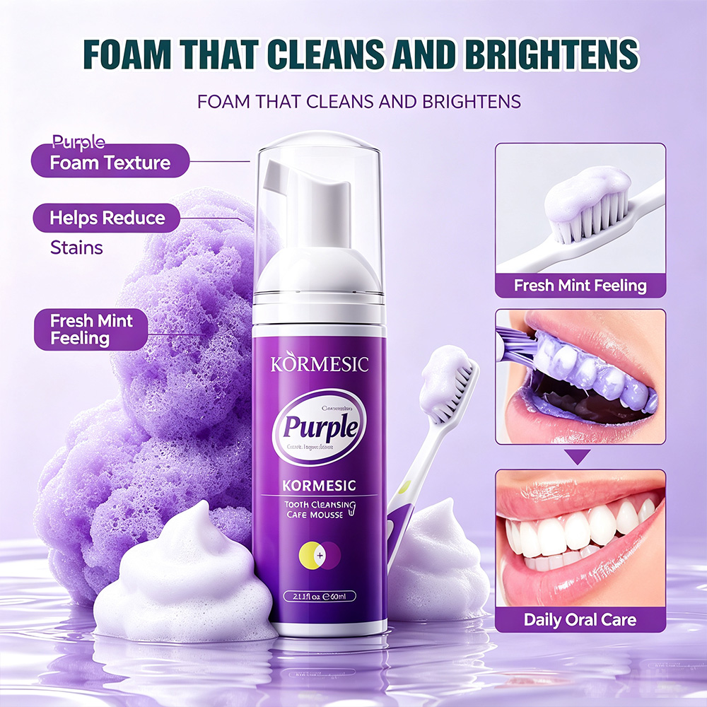 Teeth Whitening Crest - Mousse dentifrice blanchissante violette V34 Correcteur