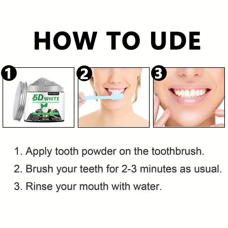 YUlTlKUE Poudre dentifrice bla - Teeth Whitening Powder avis et prix