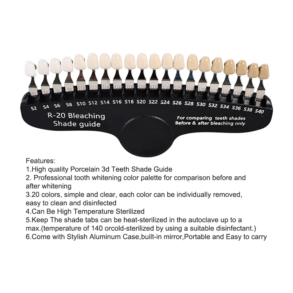 ELIJAH R-20 Guide d'ombre de b - Teeth Whitening Shade Guide avis et prix