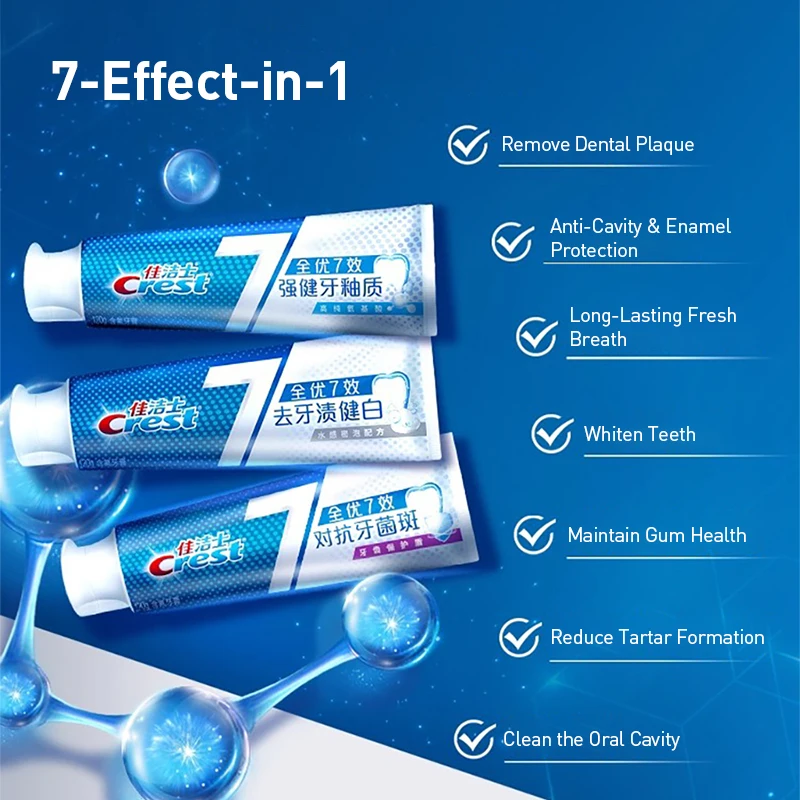 Crest 7 Effets Dentifrice Blan - Teeth Whitening Crest avis et prix